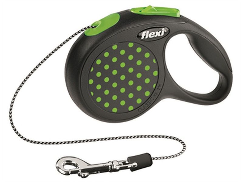 Рулетка-трос Flexi Design Extra Small Green 3 м. для собак, кошек и других мелких животных до 8 кг