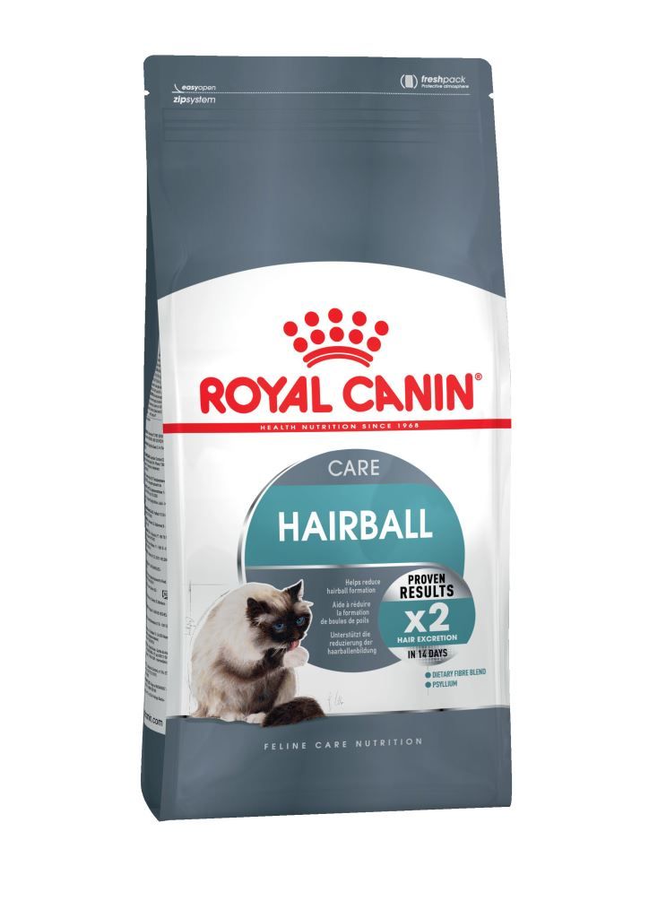 Корм Royal Canin Hairball Care для взрослых кошек, профилактика образования волосяных комочков в ЖКТ