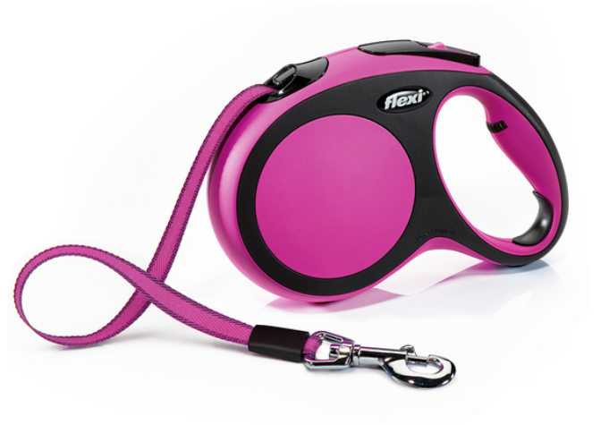 Рулетка Flexi New Comfort L Pink 5 метров для собак до 60 кг