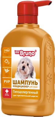 Гипоаллергенный шампунь-кондиционер Mr.Bruno для собак