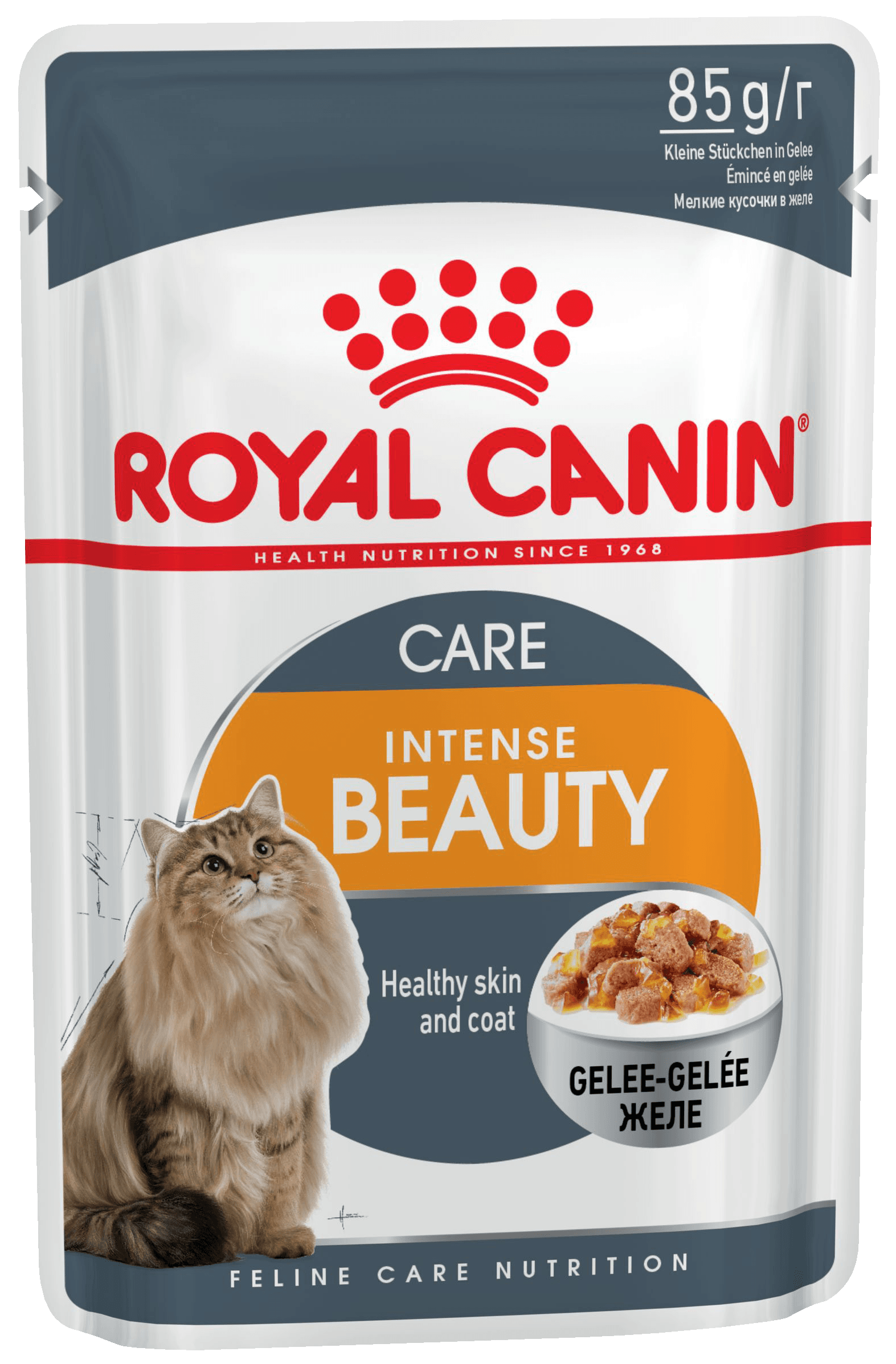 Royal Canin Intense Beauty корм консервированный для взрослых кошек в желе