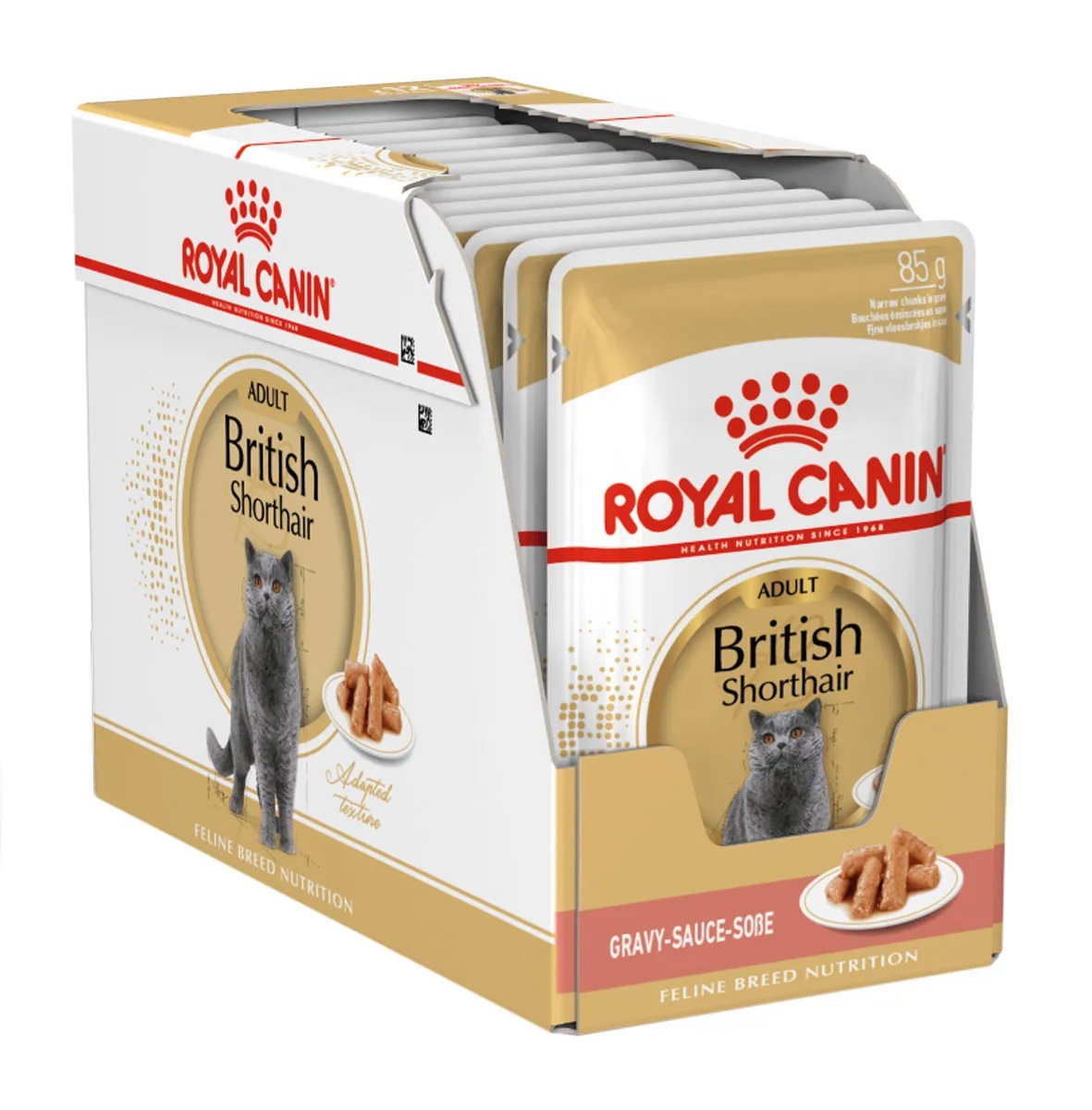 Паучи Royal Canin British Shorthair Adult для взрослых кошек породы Британская короткошерстная
