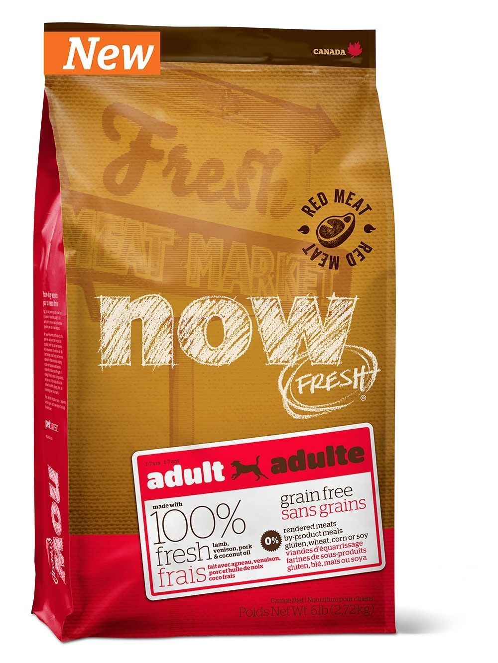 Корм NOW Fresh Adult беззерновой для взрослых собак со свежим мясом ягненка и оленины