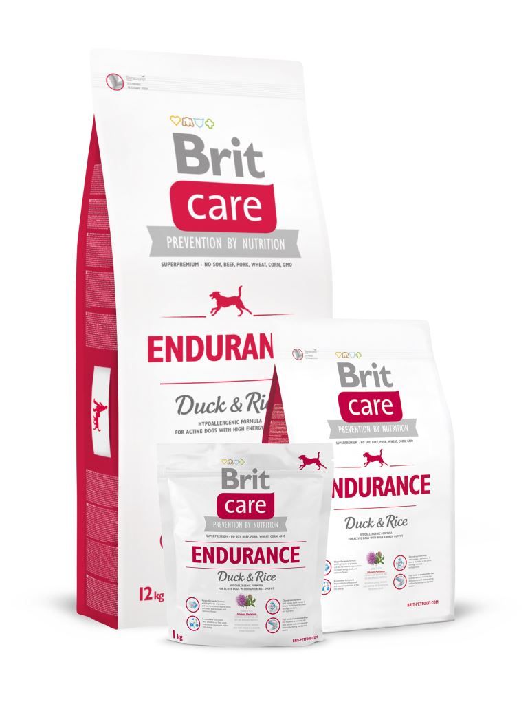 Корм Brit Care Endurance для активных собак всех пород с уткой и рисом