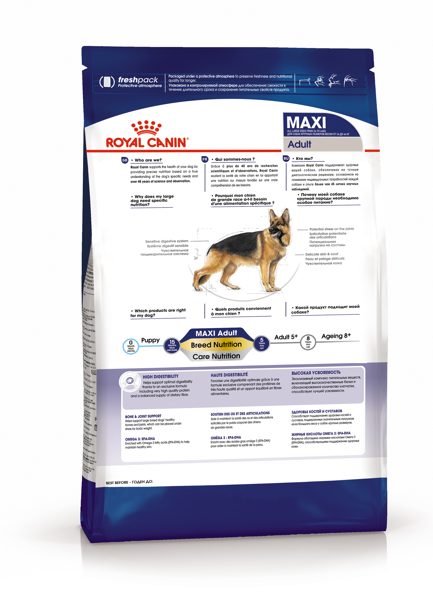 Royal Canin Maxi Adult корм сухой для взрослых собак крупных размеров от 15 месяцев