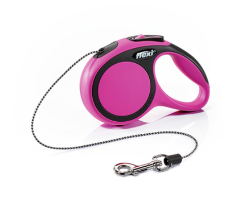 Рулетка-трос Flexi New Comfort XS Pink 3 метра для собак до 8 кг