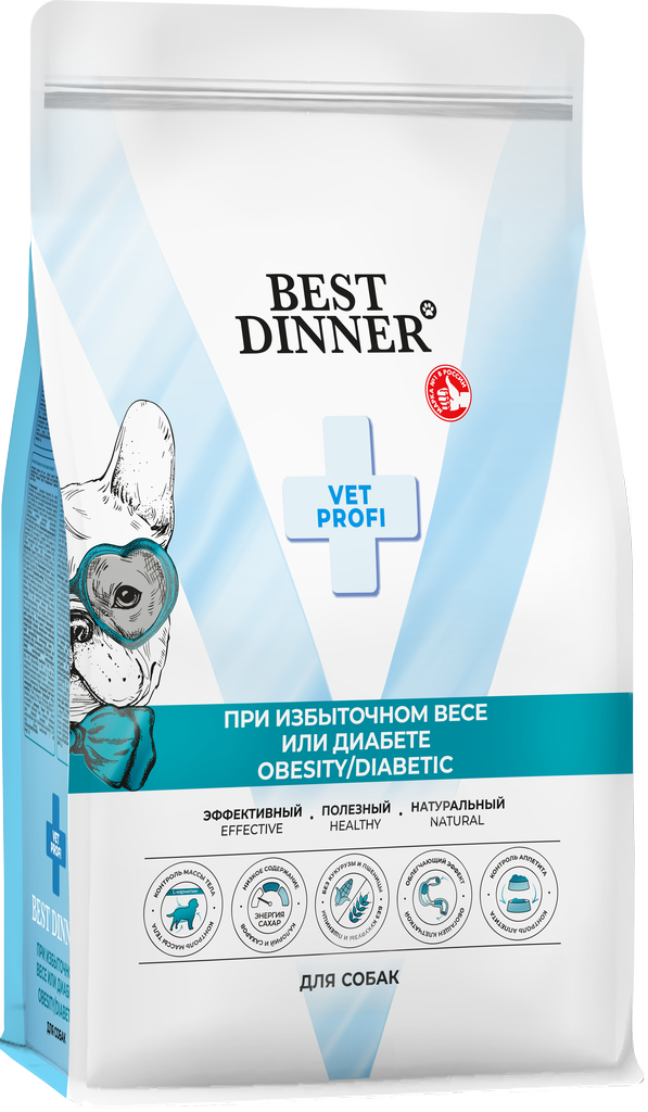 Сухой корм Best Dinner Vet Profi Obesity/Diabetic для собак при диабете или избыточном весе