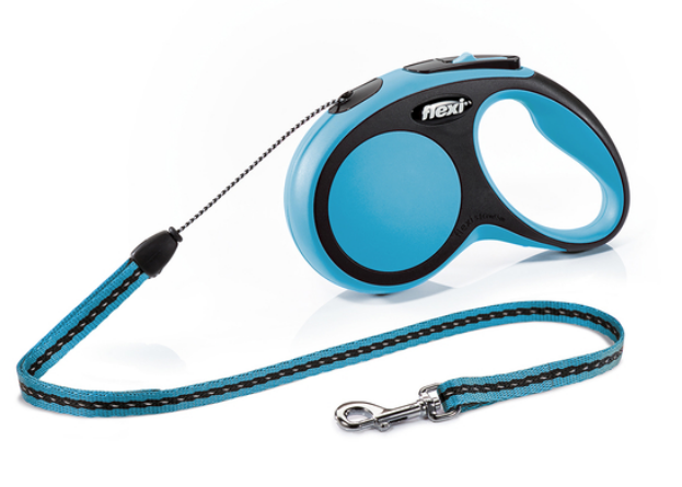 Рулетка-трос Flexi New Comfort S Blue 5 метров для собак до 12 кг