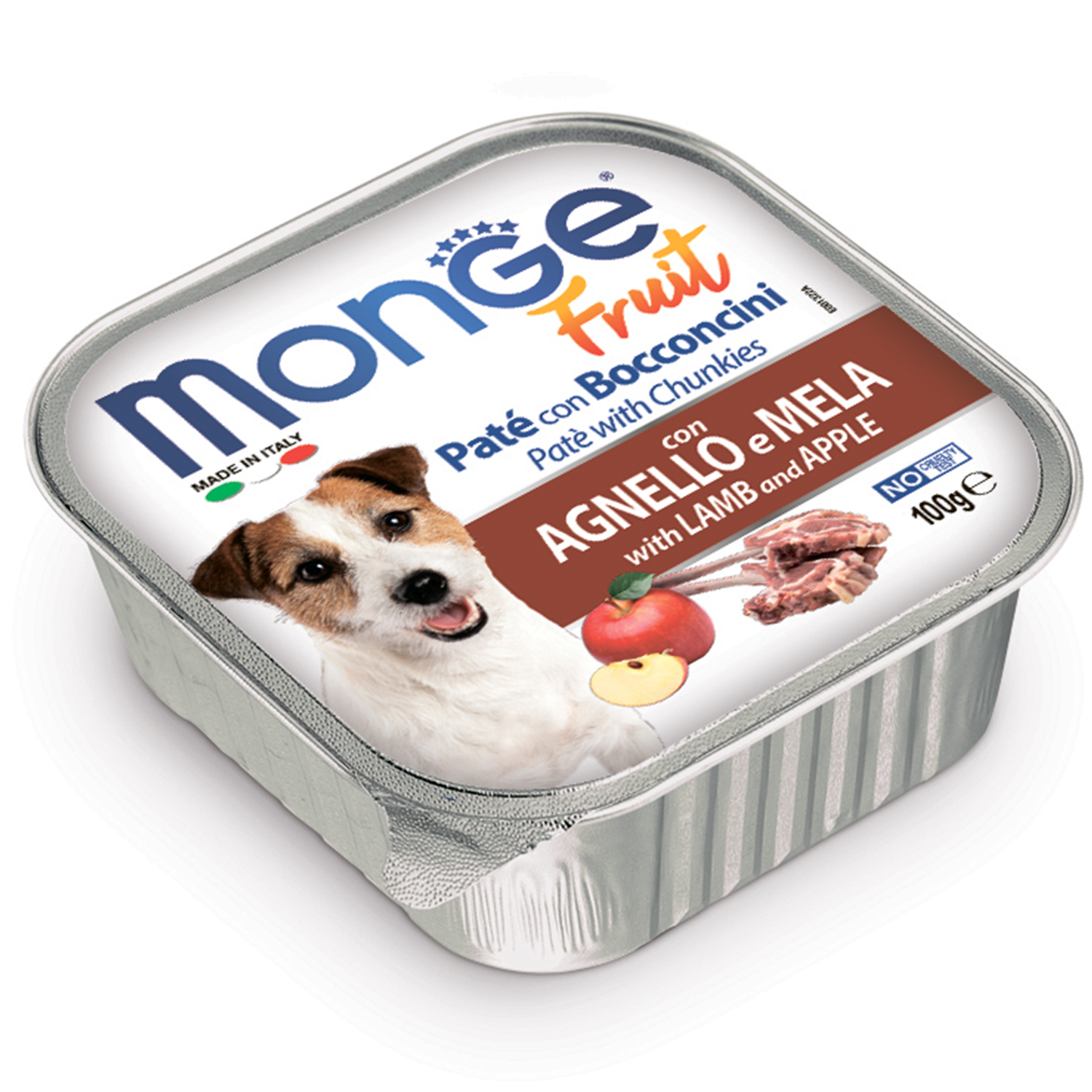 Ламистеры Monge Dog Fruit паштет для собак с ягнёнком и яблоком