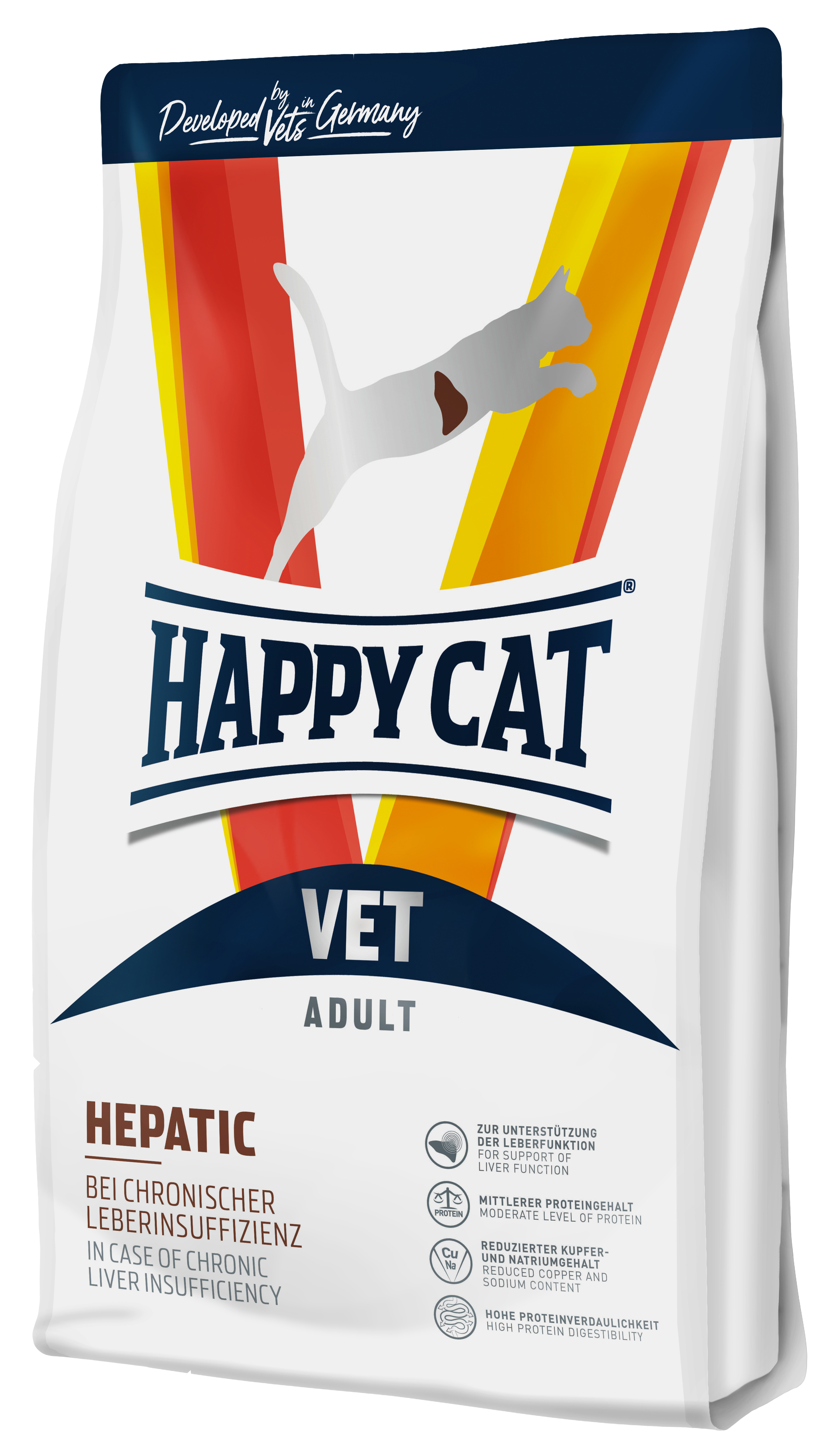 Корм Happy Cat Vet Hepatic для кошек. Для поддержания и снятия нагрузки с печени