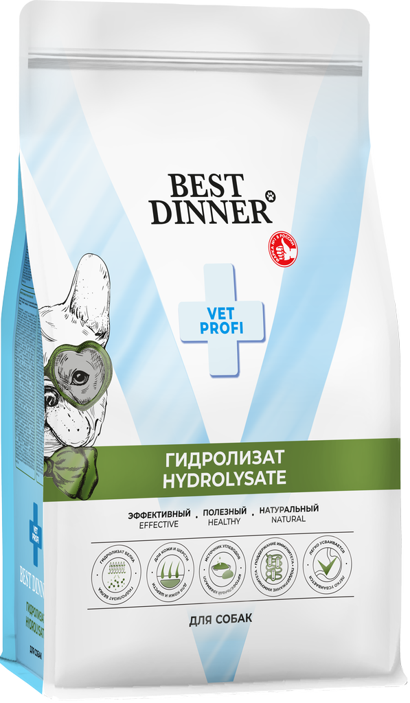 Сухой корм Best Dinner Vet Profi Hydrolisate для собак гидролизат при пищевой аллергии и непереносимости