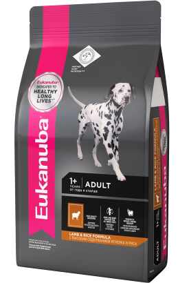 Корм Eukanuba Adult All Breed для взрослых собак всех пород с ягнёнком