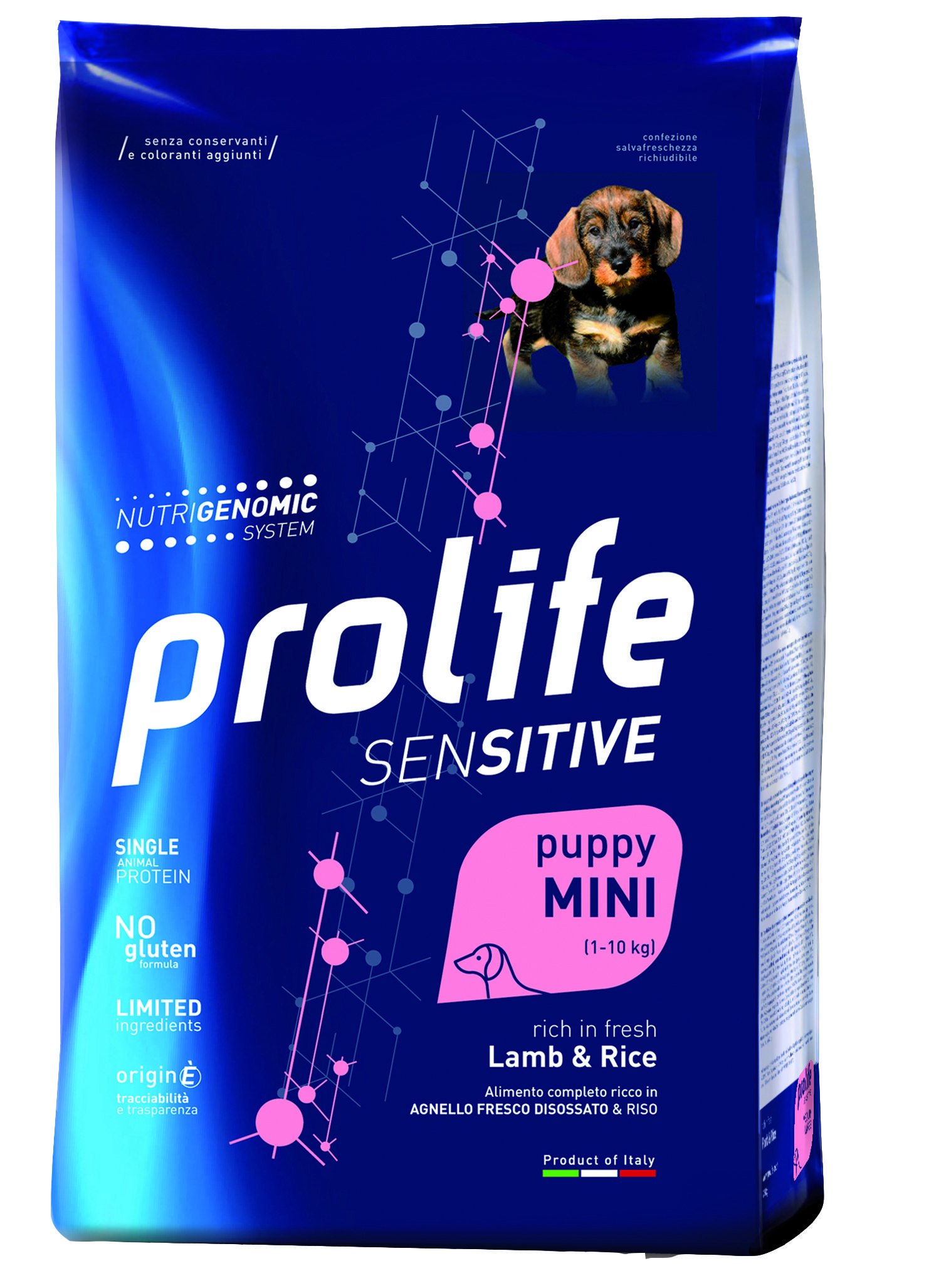 Корм Prolife Puppy Sensitive Mini Lamb & Rice для щенков мини-пород с ягненком и рисом