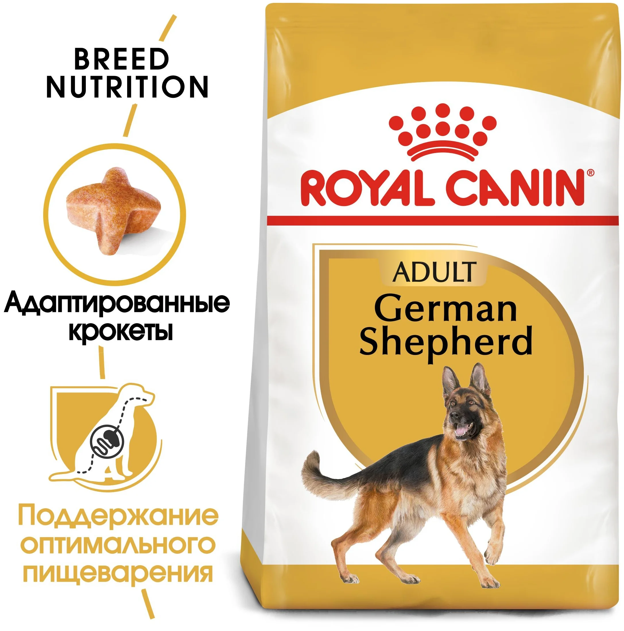 Корм Royal Canin German Shepherd Adult для взрослых собак породы Немецкой овчарки
