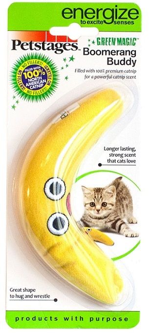 Игрушка Petstages Energize для кошек. Желтый бумеранг (16 см)