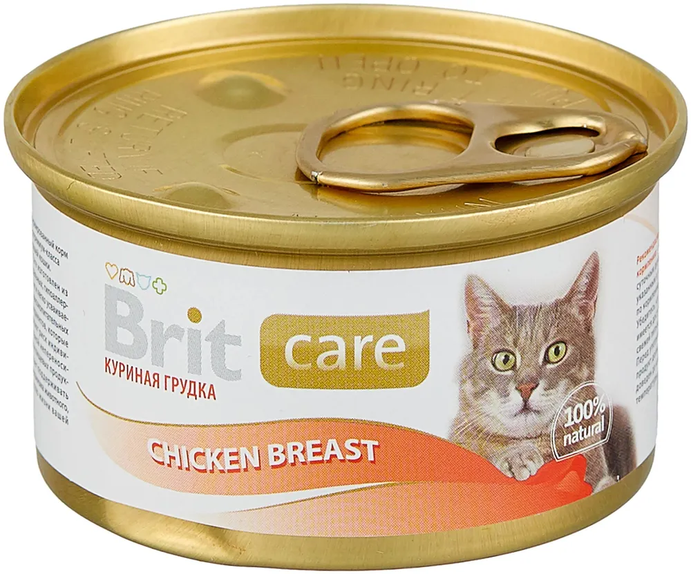 Консервы Brit Care Chicken Breast для кошек с куриной грудкой