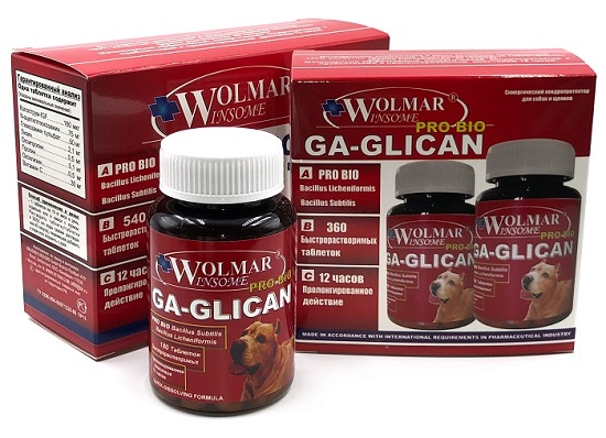 Cинергический хондропротектор Wolmar Winsome Pro Bio Ga-Glican для собак