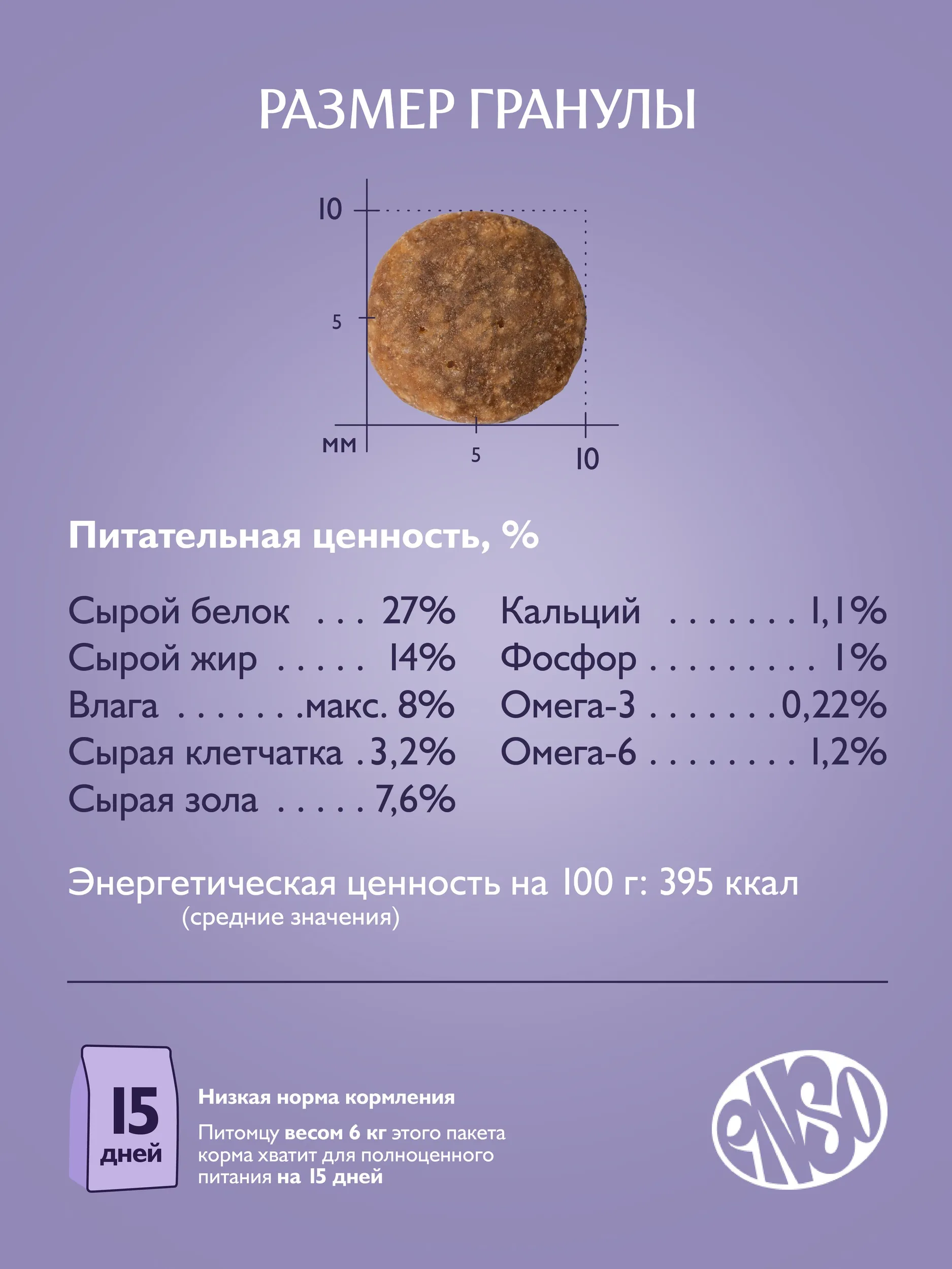 Сухой корм ENSO Dog formula Special select для собак мелких и миниатюрных пород, ягнёнок и томат