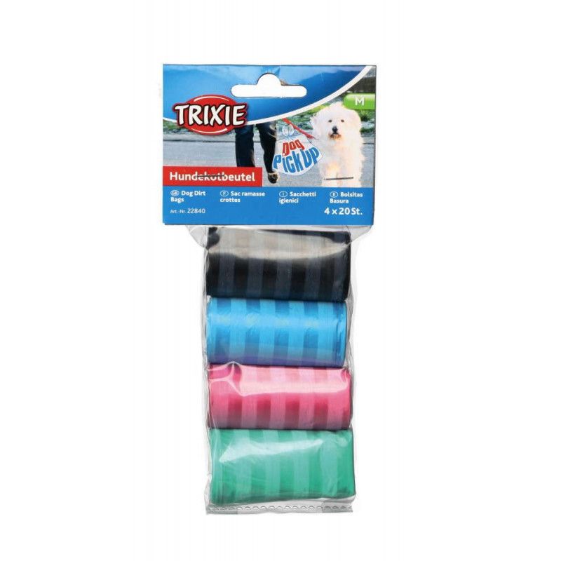 Гигиенические пакеты Trixie разноцветные для выгула собак 4 рулона