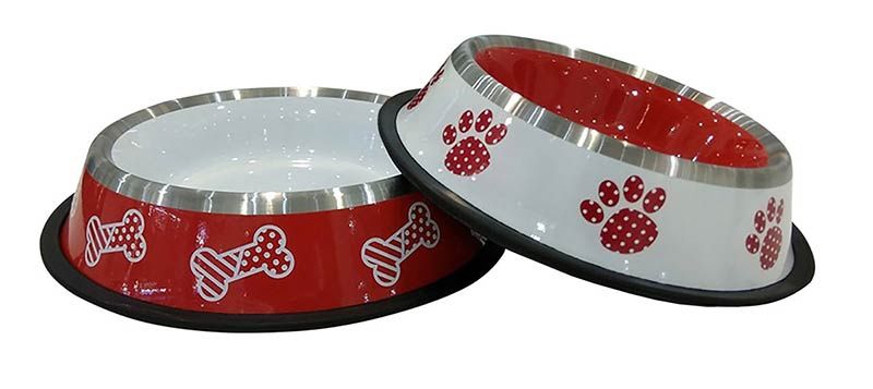 Миска на резинке Dogman "Лапки" и "Косточки"