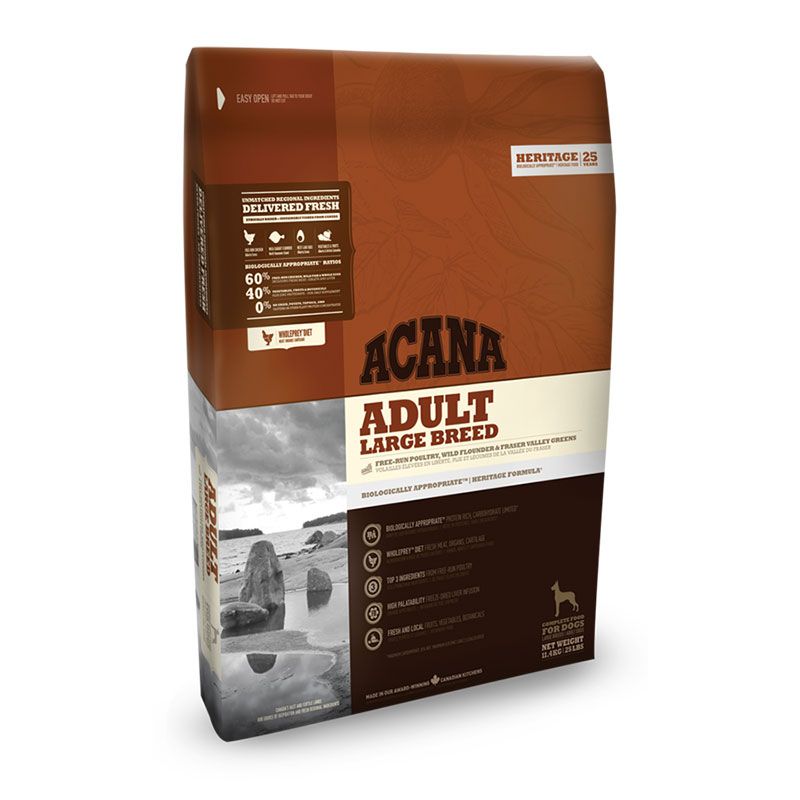 Корм Acana Heritage Adult Large Breed для взрослых собак крупных пород с курицей