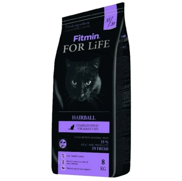 Корм Fitmin For Life Solution Hairball для длинношерстных кошек
