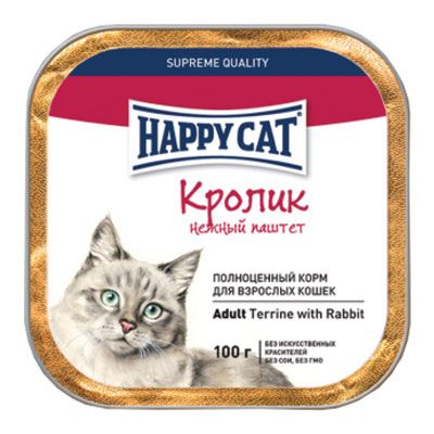 Паштет Happy Cat для кошек с кроликом