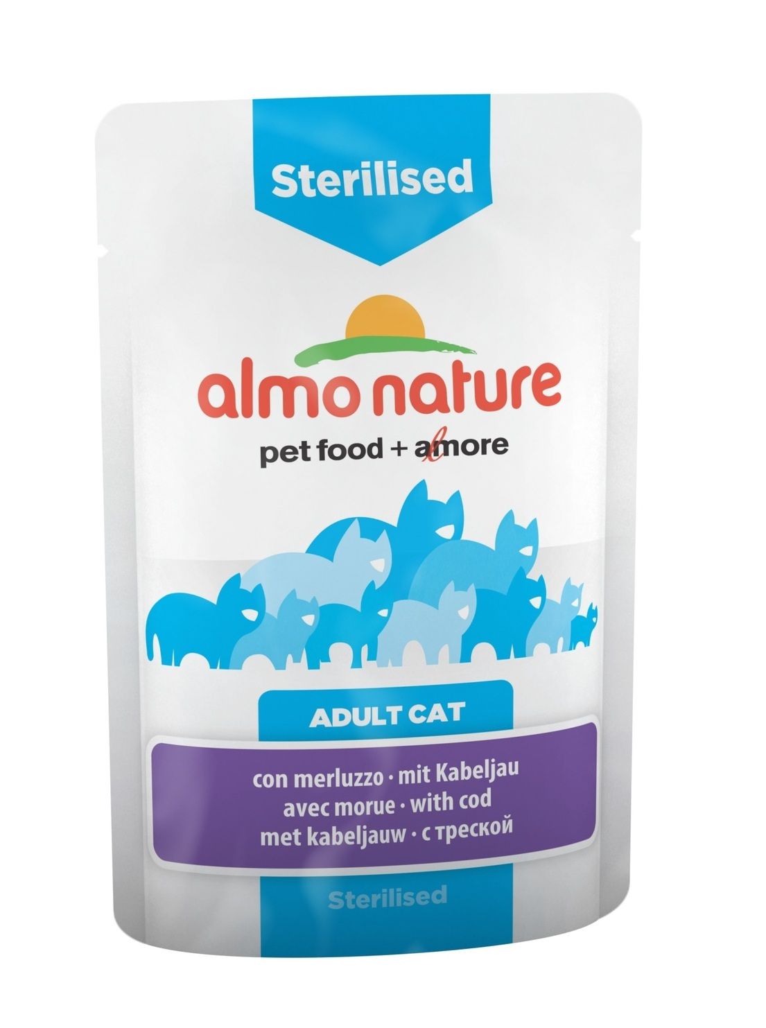 Паучи Almo Nature Sterilised для кошек с треской