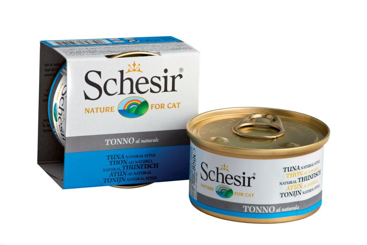 Консервированный корм Schesir для кошек. Тунец натуральный