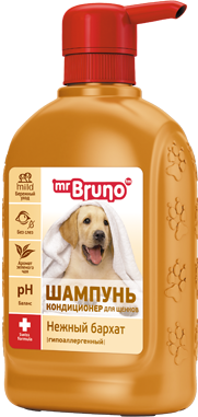 Шампунь-кондиционер Mr.Bruno Нежный бархат, для щенков