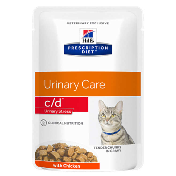 Паучи Hill's Prescription Diet C/D Urinary Stress для кошек при цистите с курицей