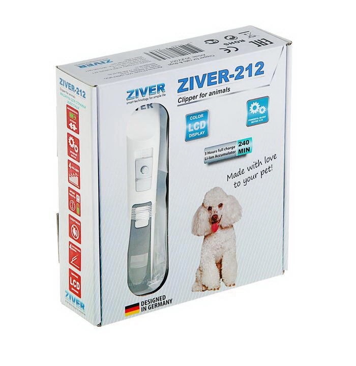 Машинка для стрижки Ziver-212 аккумуляторно-сетевая (15 Вт)