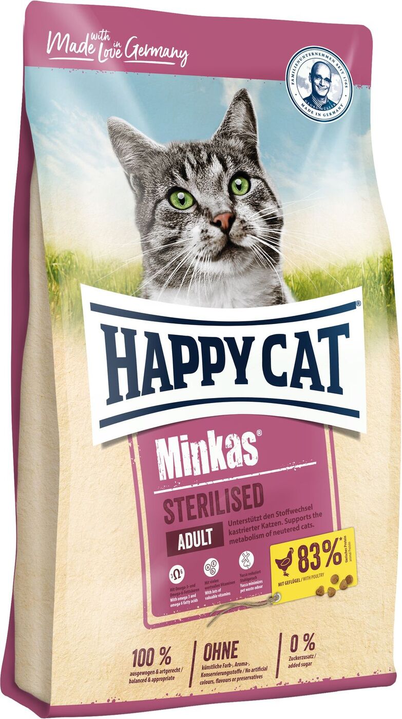 Корм Happy Cat Minkas Sterilised для стерилизованных кошек