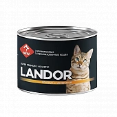 Консервы Landor Cat для стерилизованных кошек с ягнёнком и облепихой