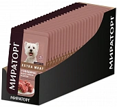 Паучи Мираторг Extra Meat для собак мелких пород с говядиной в соусе Паучи Мираторг Extra Meat для собак мелких пород с говядиной в соусе