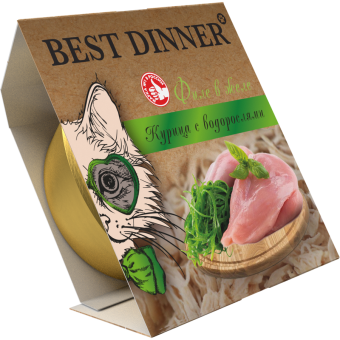 Ламистеры Best Dinner Holistic для стерилизованных кошек мясные волокна в желе с курицей и водорослями