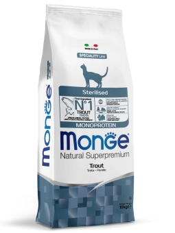 Корм Monge Cat Speciality Line Monoprotein Sterilised монопротеиновый для стерилизованных кошек из форели