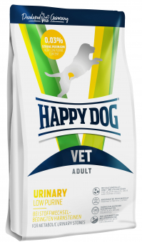 Корм Happy Dog Vet Urinary Low Purine для собак. При МКБ оксалатного типа
