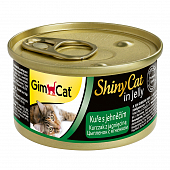 Банки GimCat Shiny Cat In Jelly Chicken + Lamd для кошек из цыплёнка с ягненком в желе