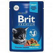 Паучи Brit Premium для котят с цыплёнком в соусе Паучи Brit Premium для котят с цыплёнком в соусе