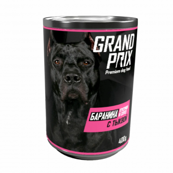 Банки Grand Prix для собак с аппетитными кусочками баранины с тыквой в соусе