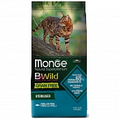 Сухой Корм Monge Cat BWild GRAIN FREE для стерилизованных кошек, беззерновой, из тунца Сухой Корм Monge Cat BWild GRAIN FREE для стерилизованных кошек, беззерновой, из тунца