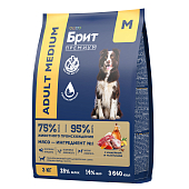Сухой Корм Brit Premium Dog Adult Medium для собак средних пород с индейкой и...