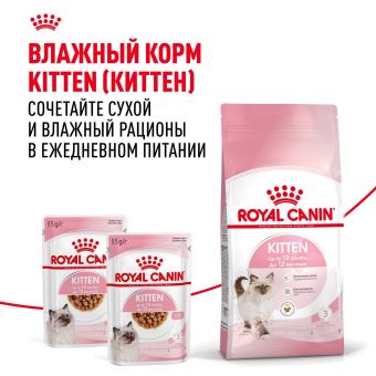 Royal Canin Kitten корм сухой сбалансированный для котят в период второй фазы роста до 12 месяцев