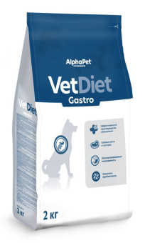 Корм Alphapet Vet Diet Gastro для взрослых собак при расстройстве пищеварения и истощении