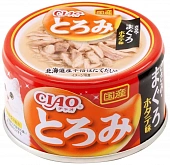 Банки Inaba Toromi для кошек с куриным филе и тунцом магуро со вкусом морского гребешка в бульоне Банки Inaba Toromi для кошек с куриным филе и тунцом магуро со вкусом морского гребешка в бульоне