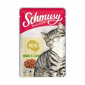 Паучи SCHMUSY для кошек с индейкой кусочки в желе Паучи SCHMUSY для кошек с индейкой кусочки в желе