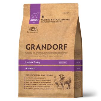 Корм Grandorf Adult Dog Lamb&Turkey Maxi для собак крупных пород с ягнёнком и индейкой, низкозерновой