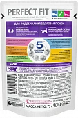 Паучи Perfect Fit для поддержания здоровья почек кошек с лососем в соусе Паучи Perfect Fit для поддержания здоровья почек кошек с лососем в соусе