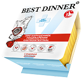 Ламистеры Best Dinner Vet Profi Gastrointestinal для кошек с чувствительным пищеварением нежный паштет из индейки